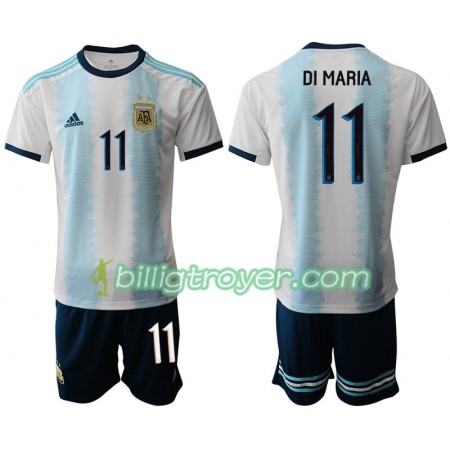 Billige Fotballdrakter Argentina DI MARIA 11 Barn Hjemmedraktsett Copa América 2019 Kortermet